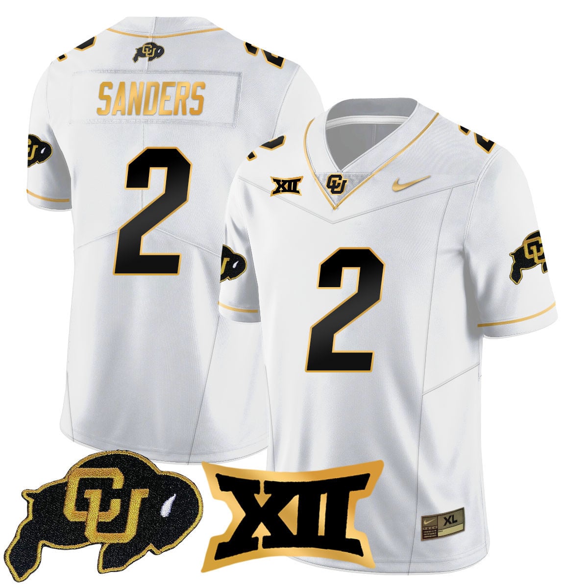 Men's Colorado Buffaloes 2024 Vapor Limited Gold Jersey - All Stitched