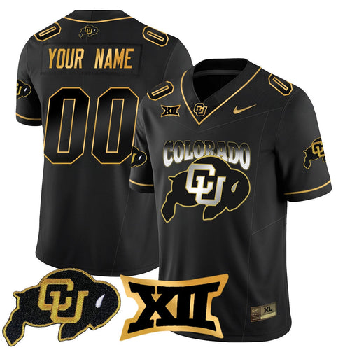Custom Colorado Buffaloes 2024 Vapor Limited Gold Jersey N1 - All Stitched