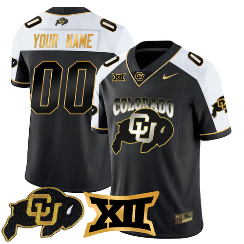 Custom Colorado Buffaloes 2024 Vapor Limited Gold Jersey N1 - All Stitched