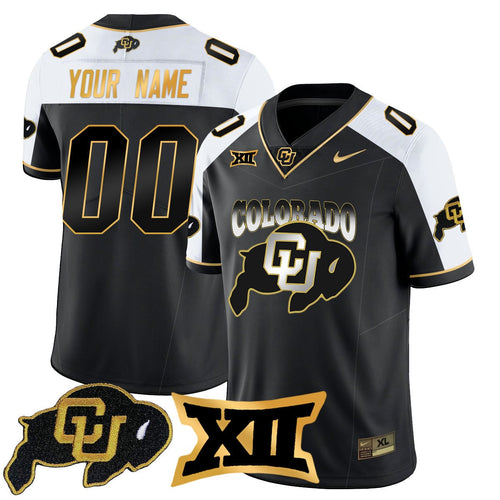 Custom Colorado Buffaloes 2024 Vapor Limited Gold Jersey N1 - All Stitched