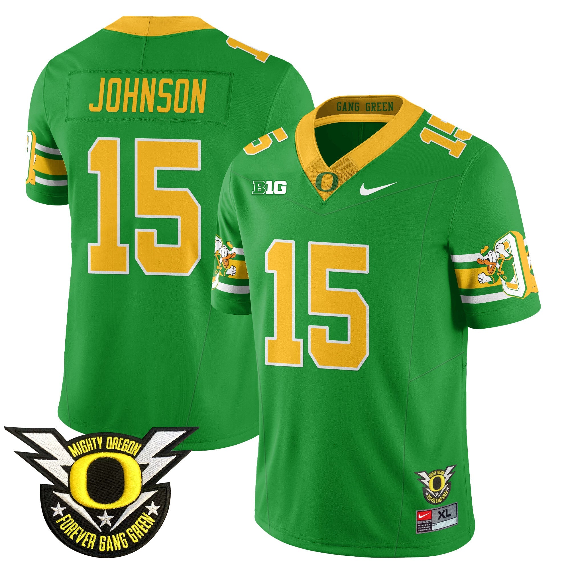 Men's Oregon Football Forever Gang Green 2024 Jersey N1 - All Stitched