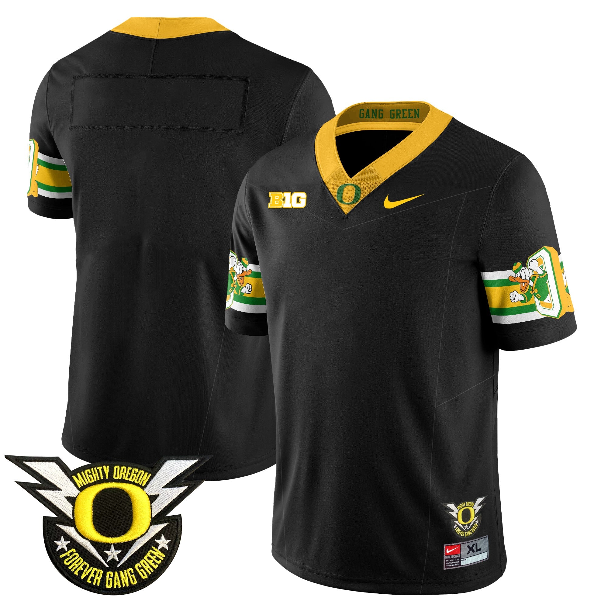 Men's Oregon Football Forever Gang Green 2024 Jersey N1 - All Stitched