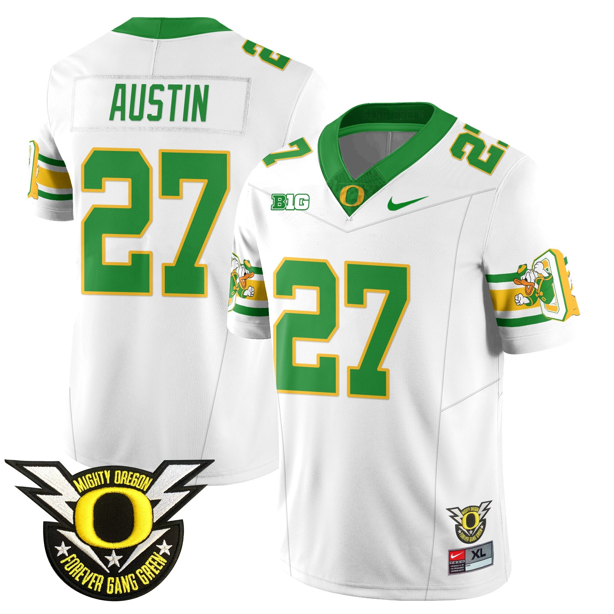 Men's Oregon Football Forever Gang Green 2024 Jersey N1 - All Stitched
