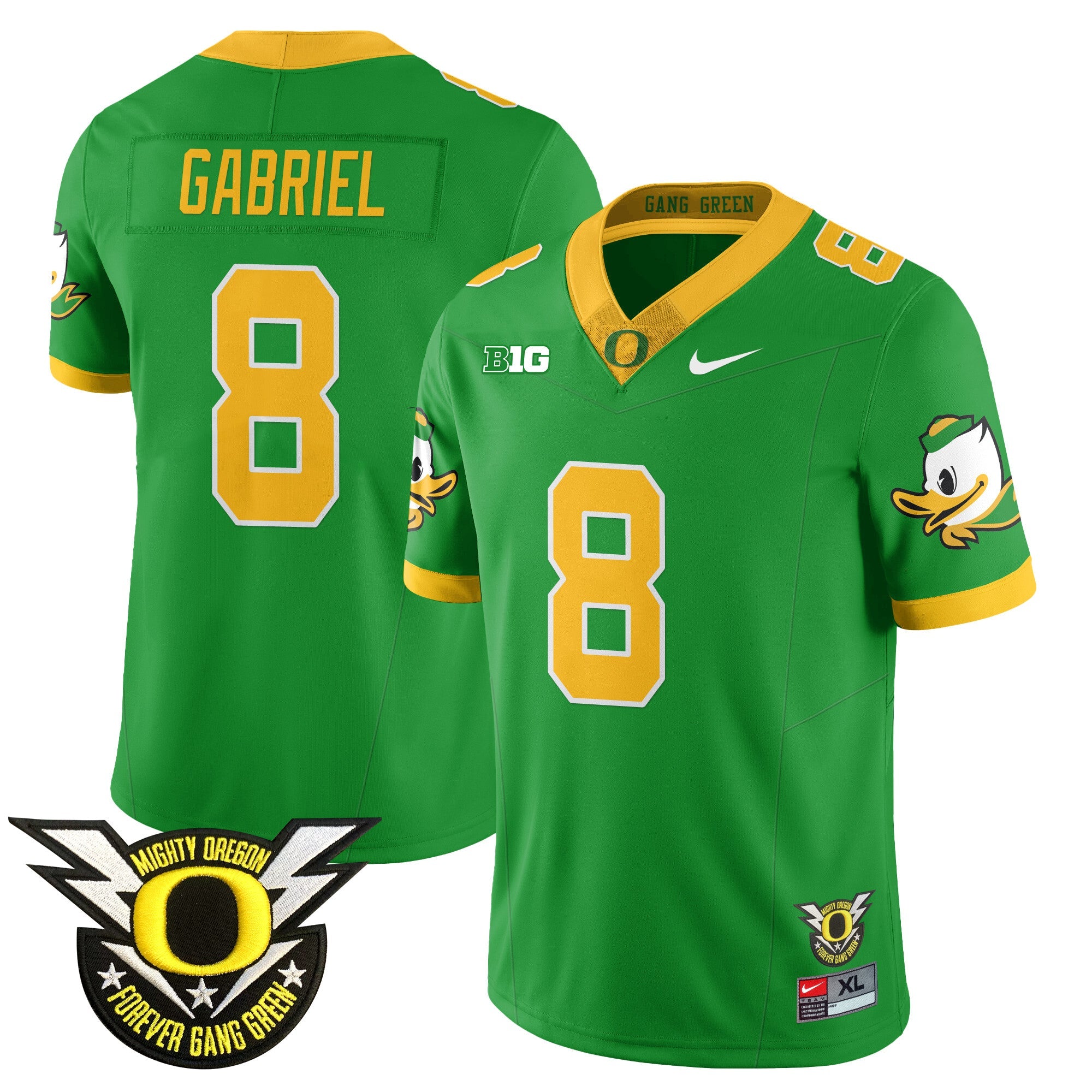 Men's Oregon Football Forever Gang Green 2024 Jersey N2 - All Stitched
