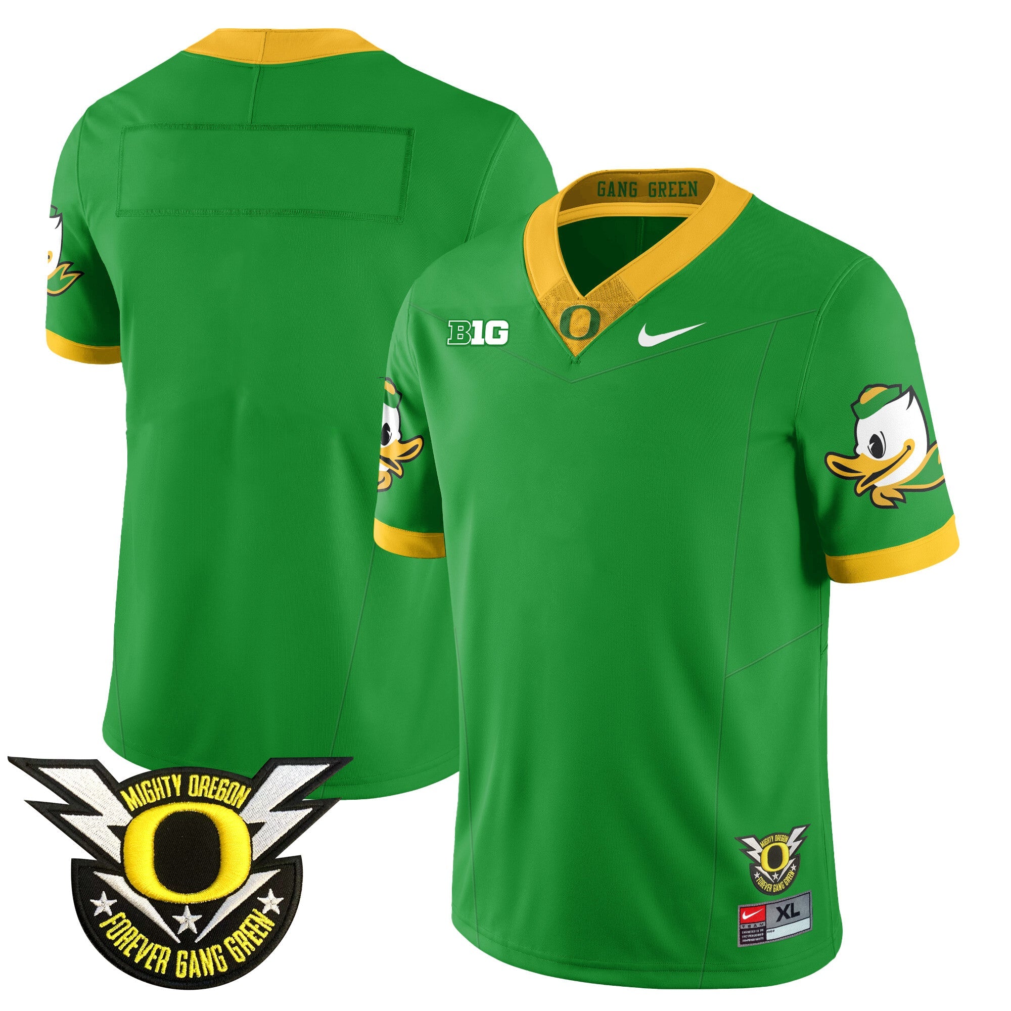 Men's Oregon Football Forever Gang Green 2024 Jersey N2 - All Stitched