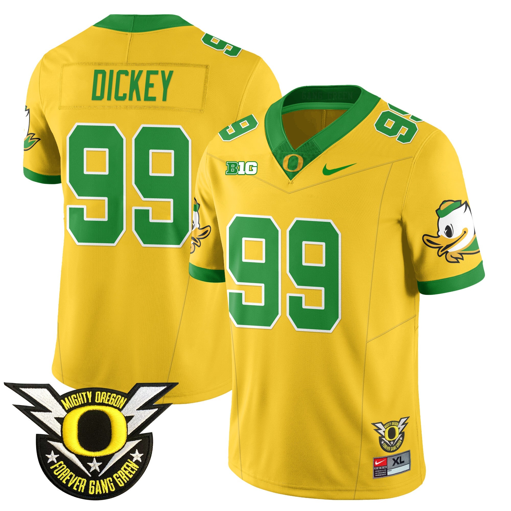 Men's Oregon Football Forever Gang Green 2024 Jersey N2 - All Stitched