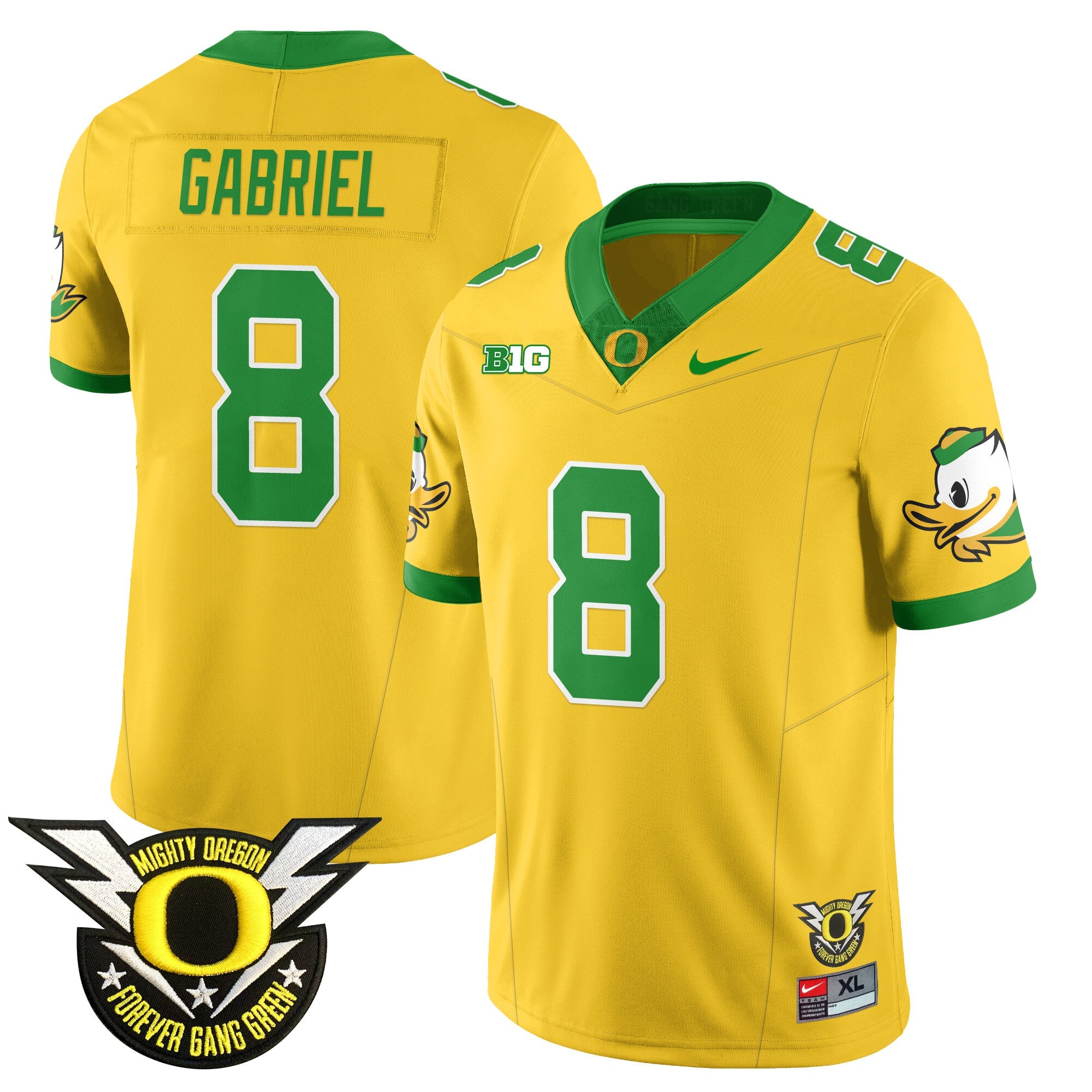 Men's Oregon Football Forever Gang Green 2024 Jersey N2 - All Stitched