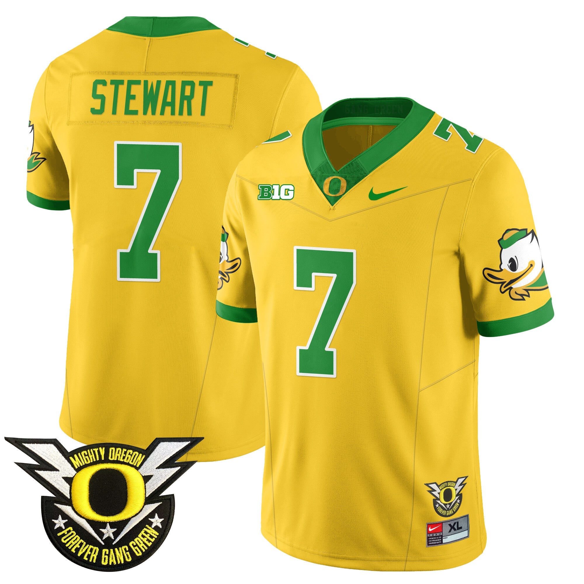 Men's Oregon Football Forever Gang Green 2024 Jersey N2 - All Stitched