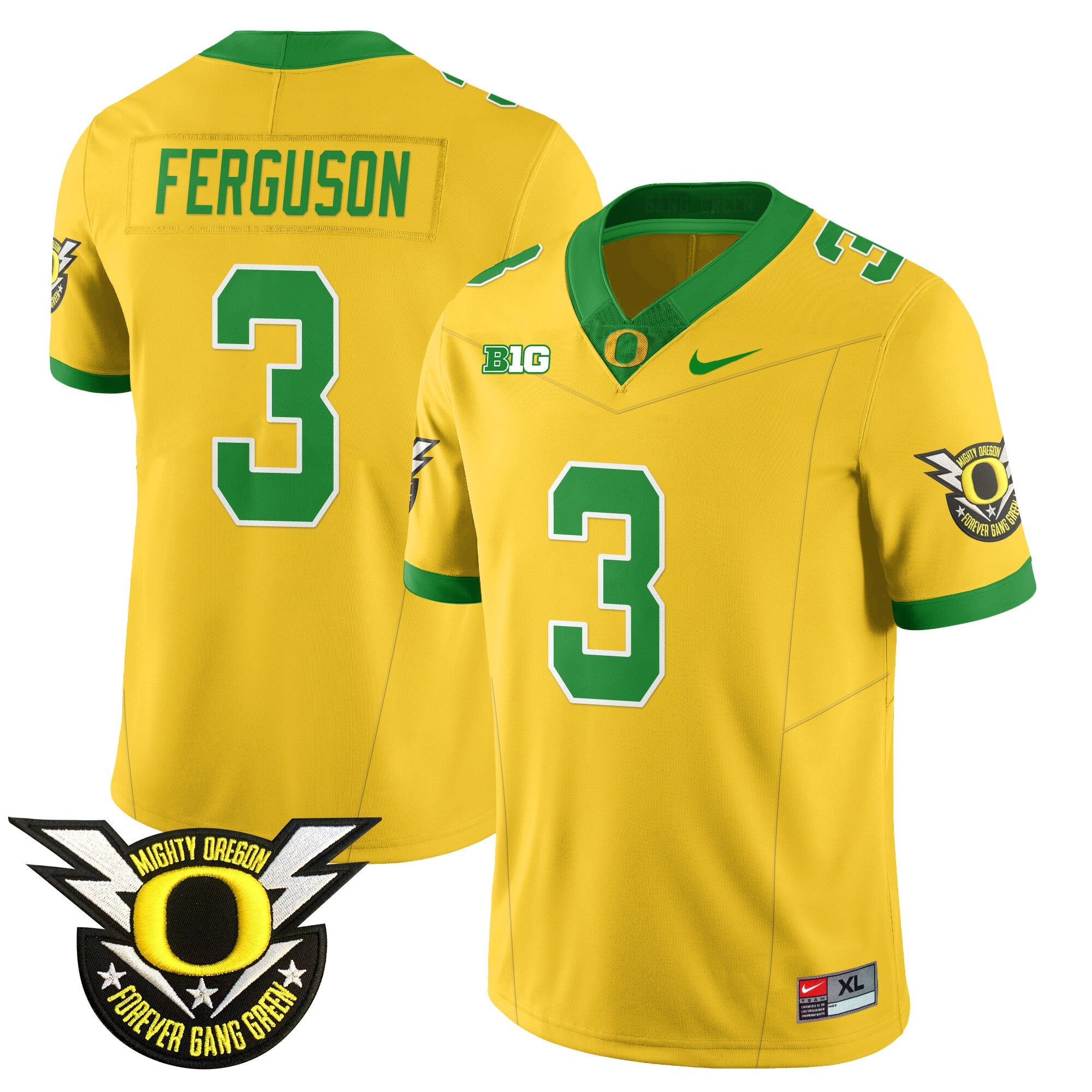 Men's Oregon Football Forever Gang Green 2024 Jersey - All Stitched