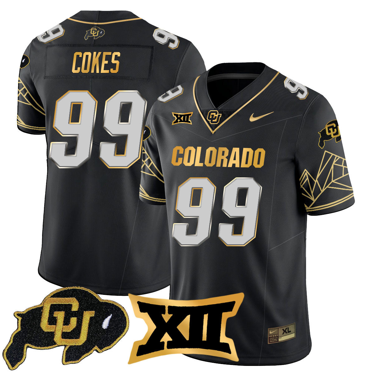 Women's Colorado Buffaloes 2024 Vapor Limited Gold Jersey N3 - All Stitched