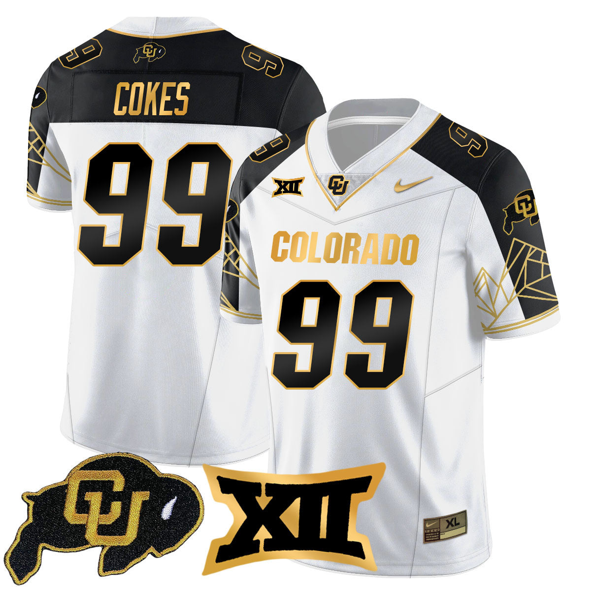 Women's Colorado Buffaloes 2024 Vapor Limited Gold Jersey N3 - All Stitched