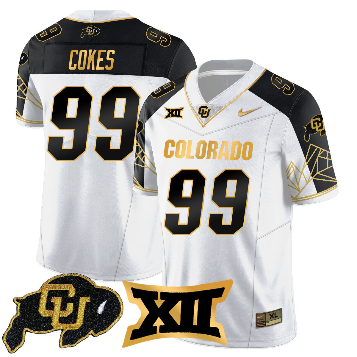 Women's Colorado Buffaloes 2024 Vapor Limited Gold Jersey N3 - All Stitched