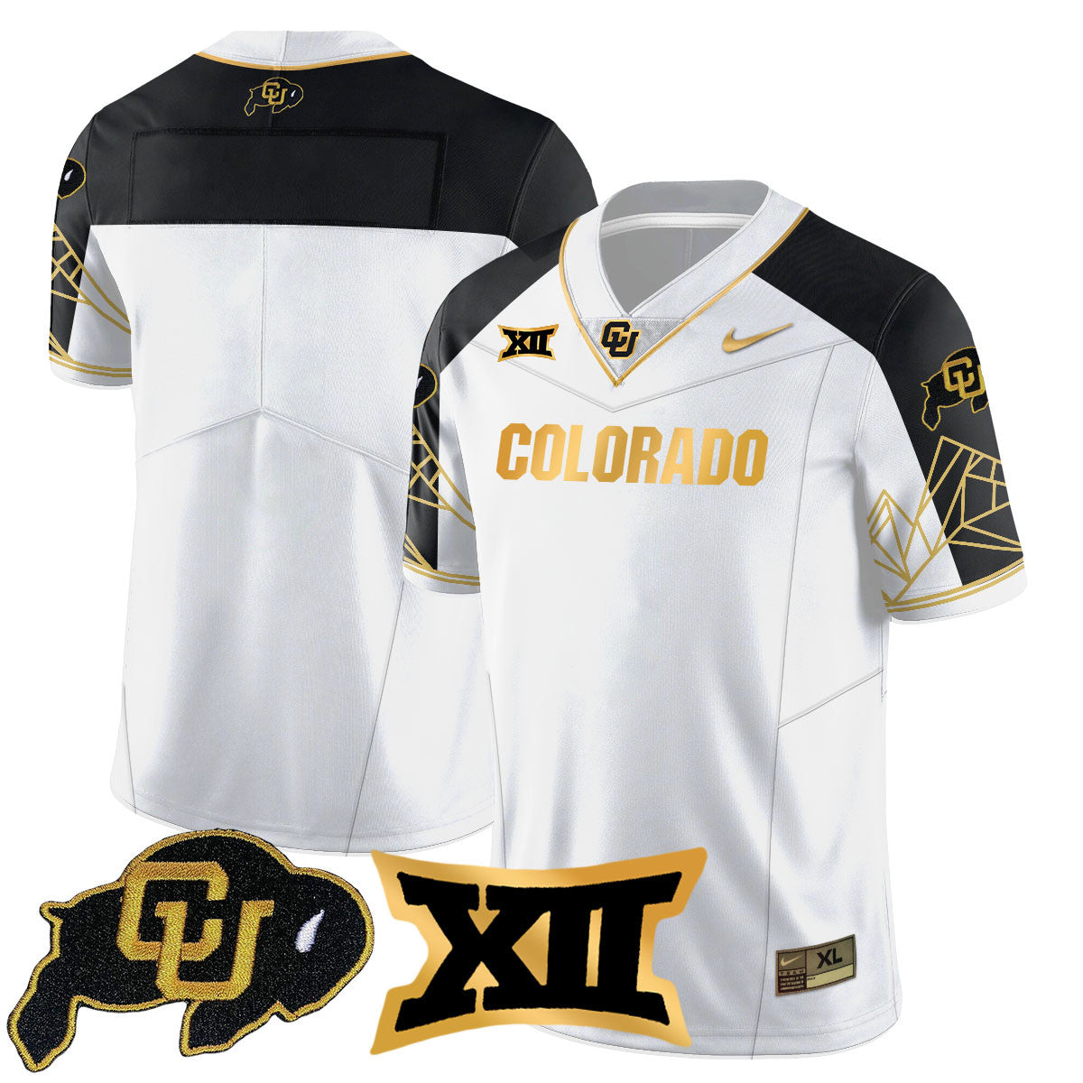 Women's Colorado Buffaloes 2024 Vapor Limited Gold Jersey N3 - All Stitched
