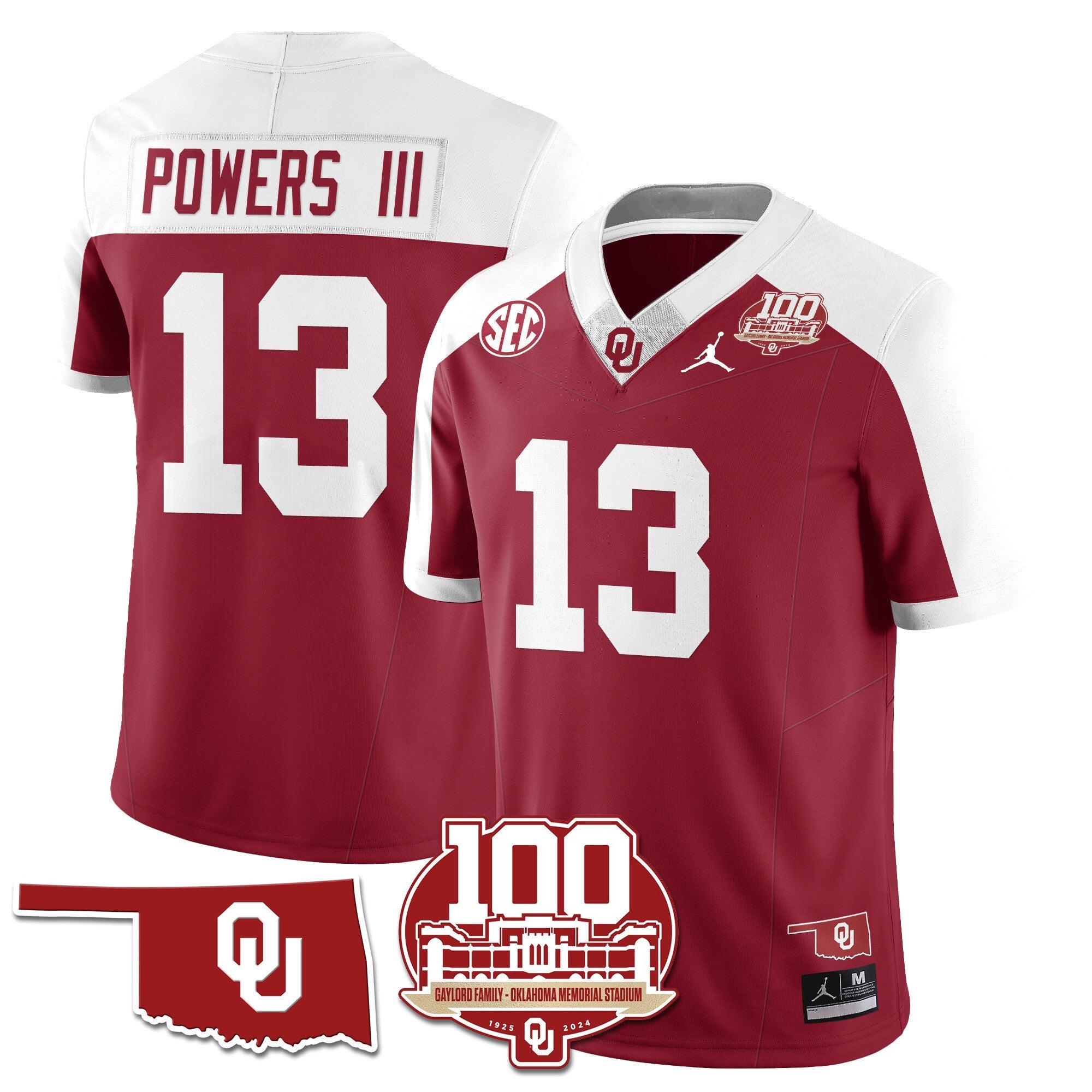 Women's Oklahoma Sooners 1946-56 Throwback Uniforms - 100th Season - All Stitched