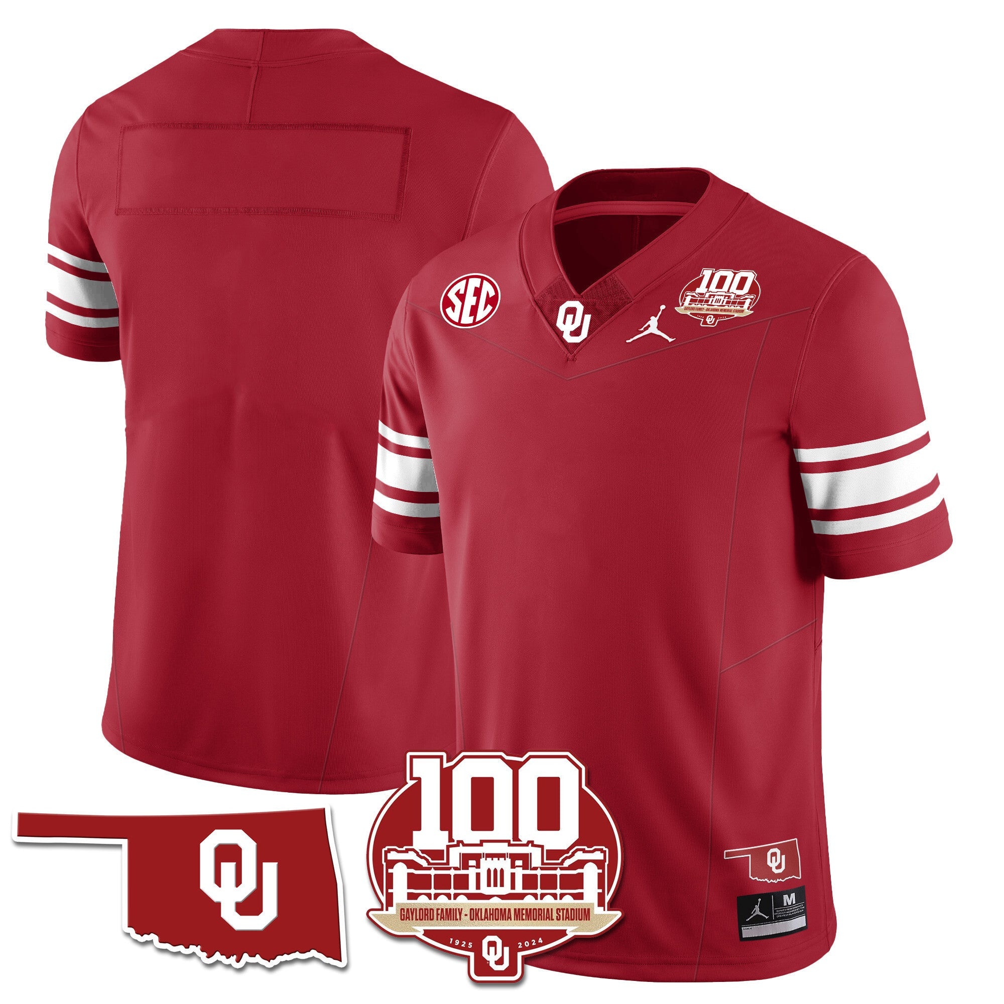 Women's Oklahoma Sooners 1946-56 Throwback Uniforms - 100th Season - All Stitched