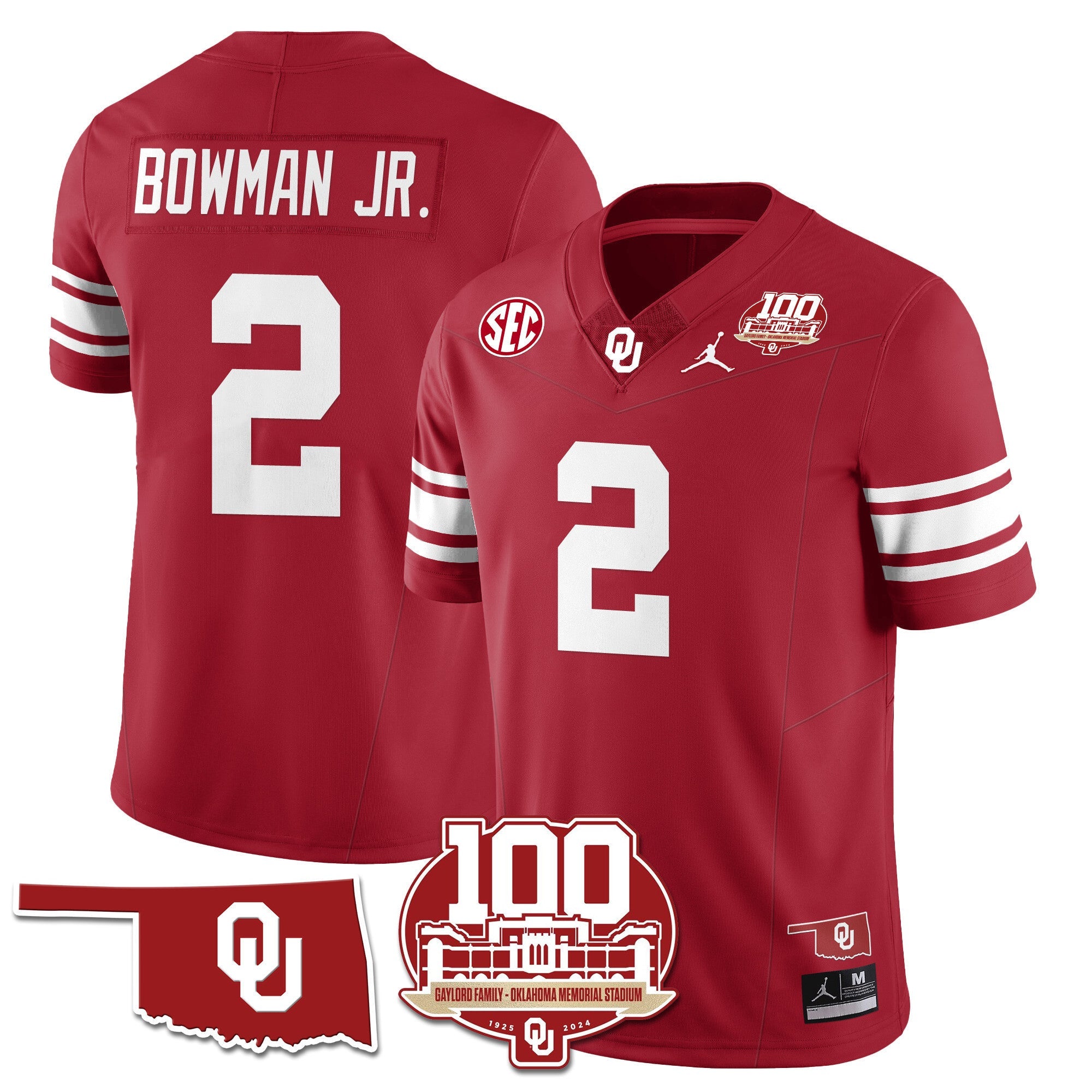 Women's Oklahoma Sooners 1946-56 Throwback Uniforms - 100th Season - All Stitched
