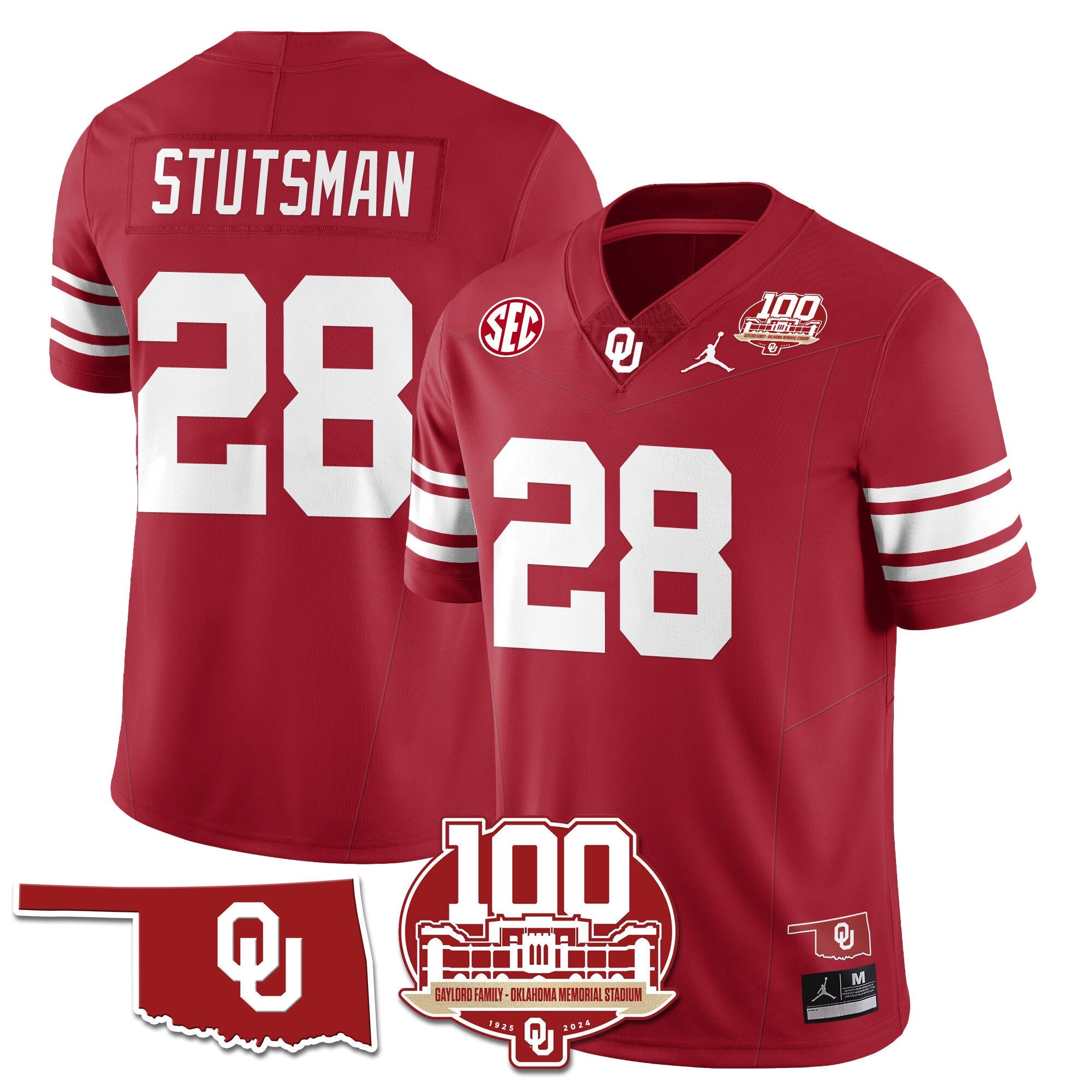 Women's Oklahoma Sooners 1946-56 Throwback Uniforms - 100th Season - All Stitched