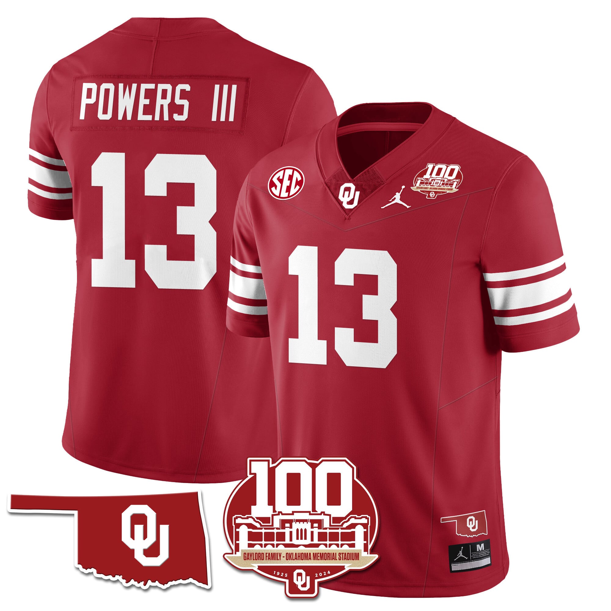 Women's Oklahoma Sooners 1946-56 Throwback Uniforms - 100th Season - All Stitched