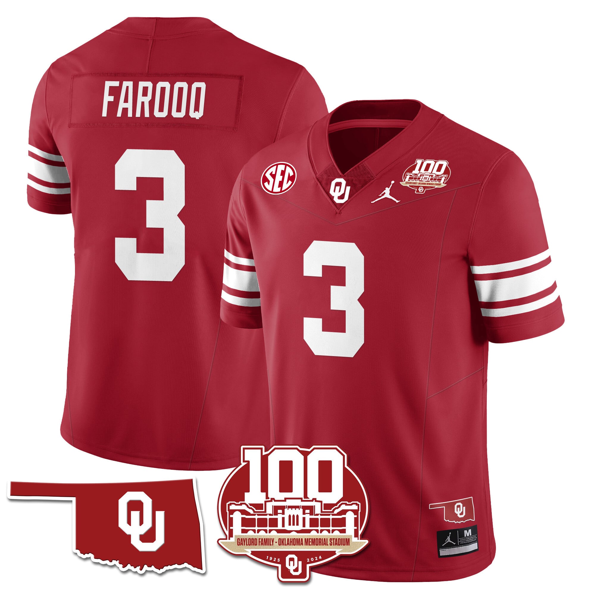 Women's Oklahoma Sooners 1946-56 Throwback Uniforms - 100th Season - All Stitched