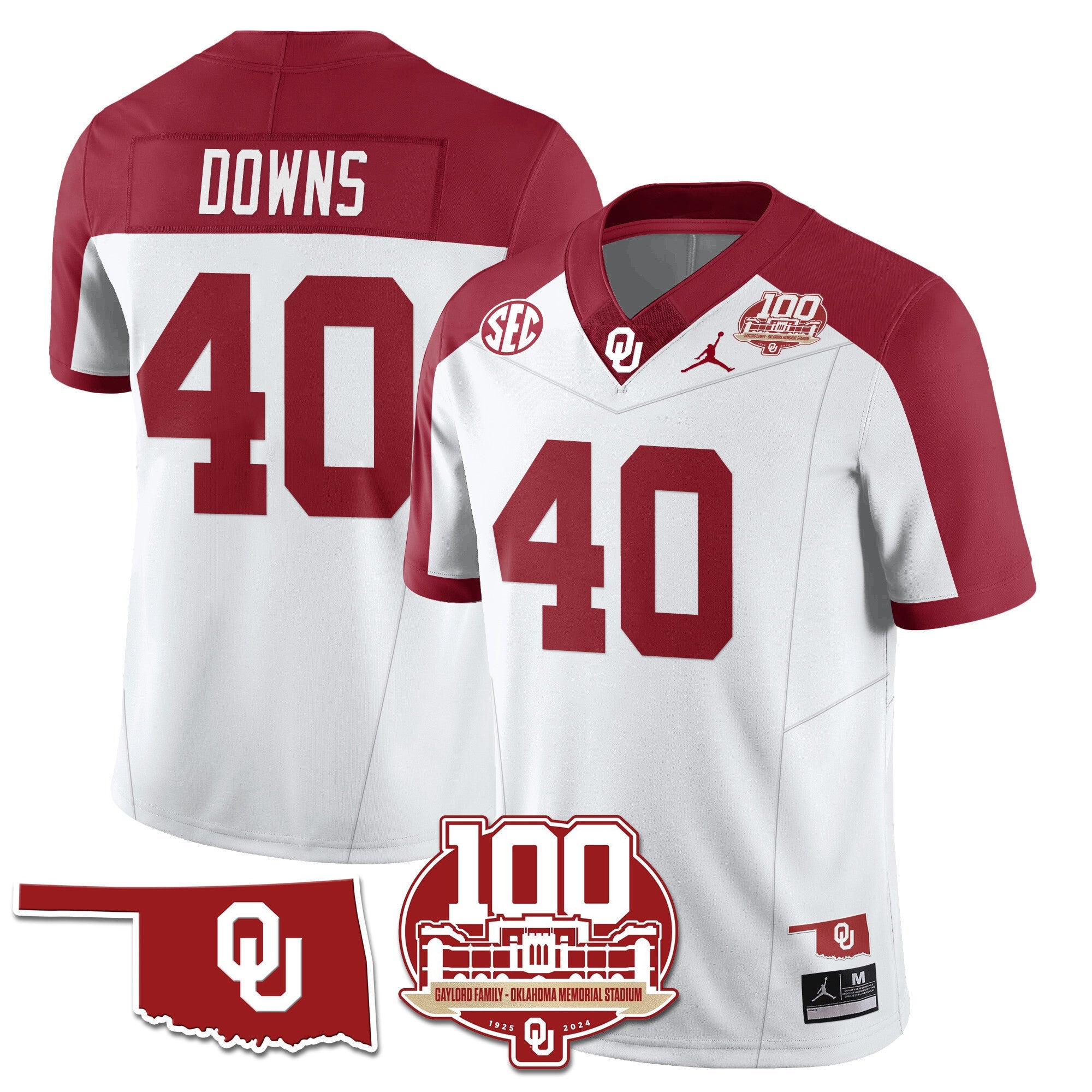 Women's Oklahoma Sooners 1946-56 Throwback Uniforms - 100th Season - All Stitched