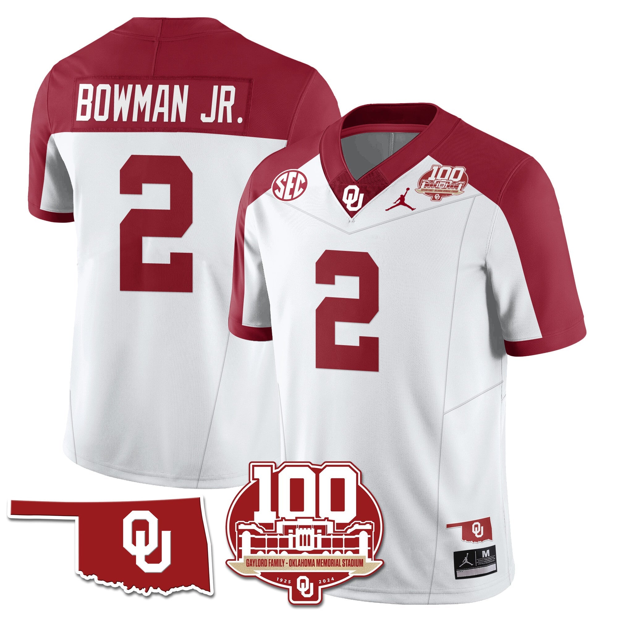Women's Oklahoma Sooners 1946-56 Throwback Uniforms - 100th Season - All Stitched