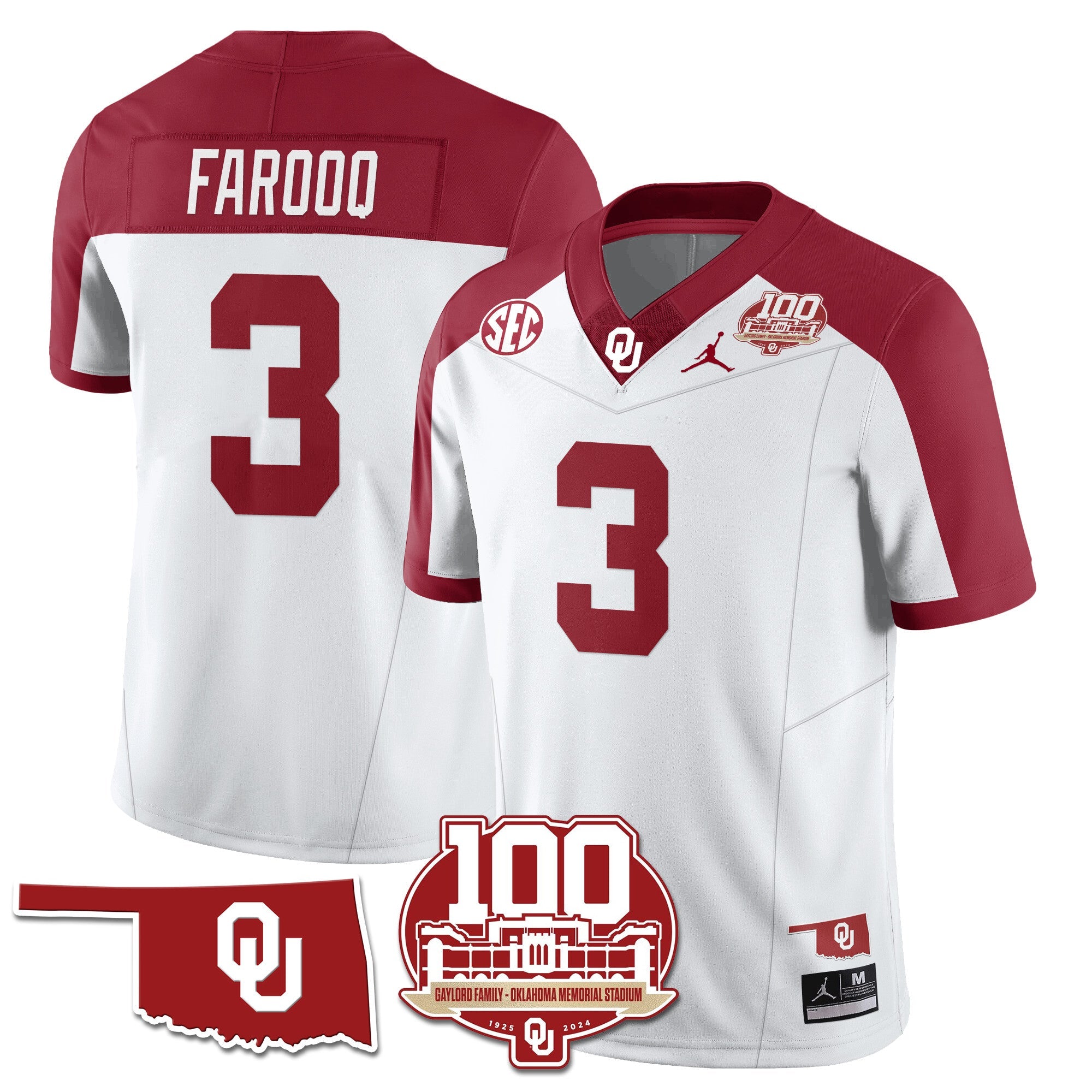 Women's Oklahoma Sooners 1946-56 Throwback Uniforms - 100th Season - All Stitched