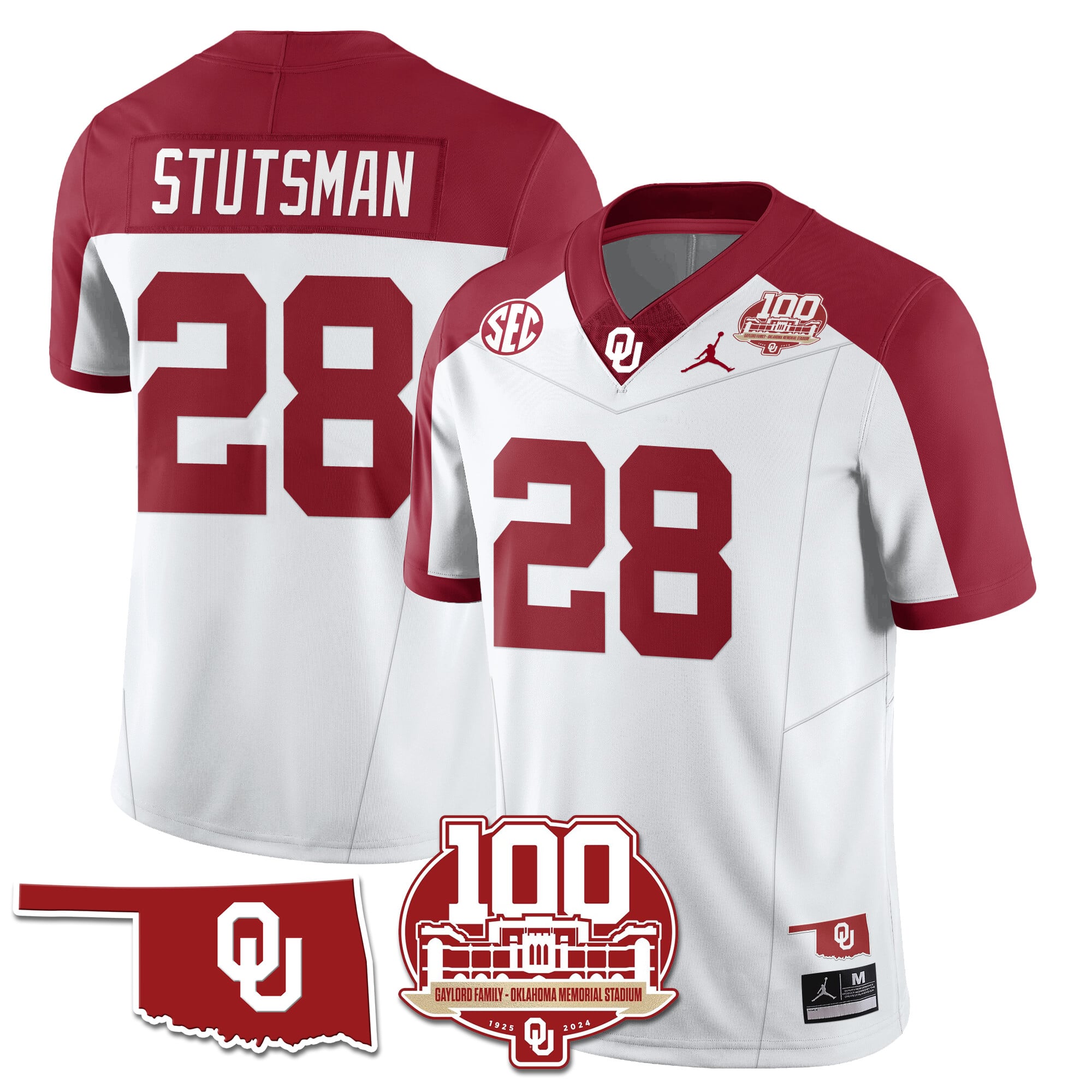 Women's Oklahoma Sooners 1946-56 Throwback Uniforms - 100th Season - All Stitched