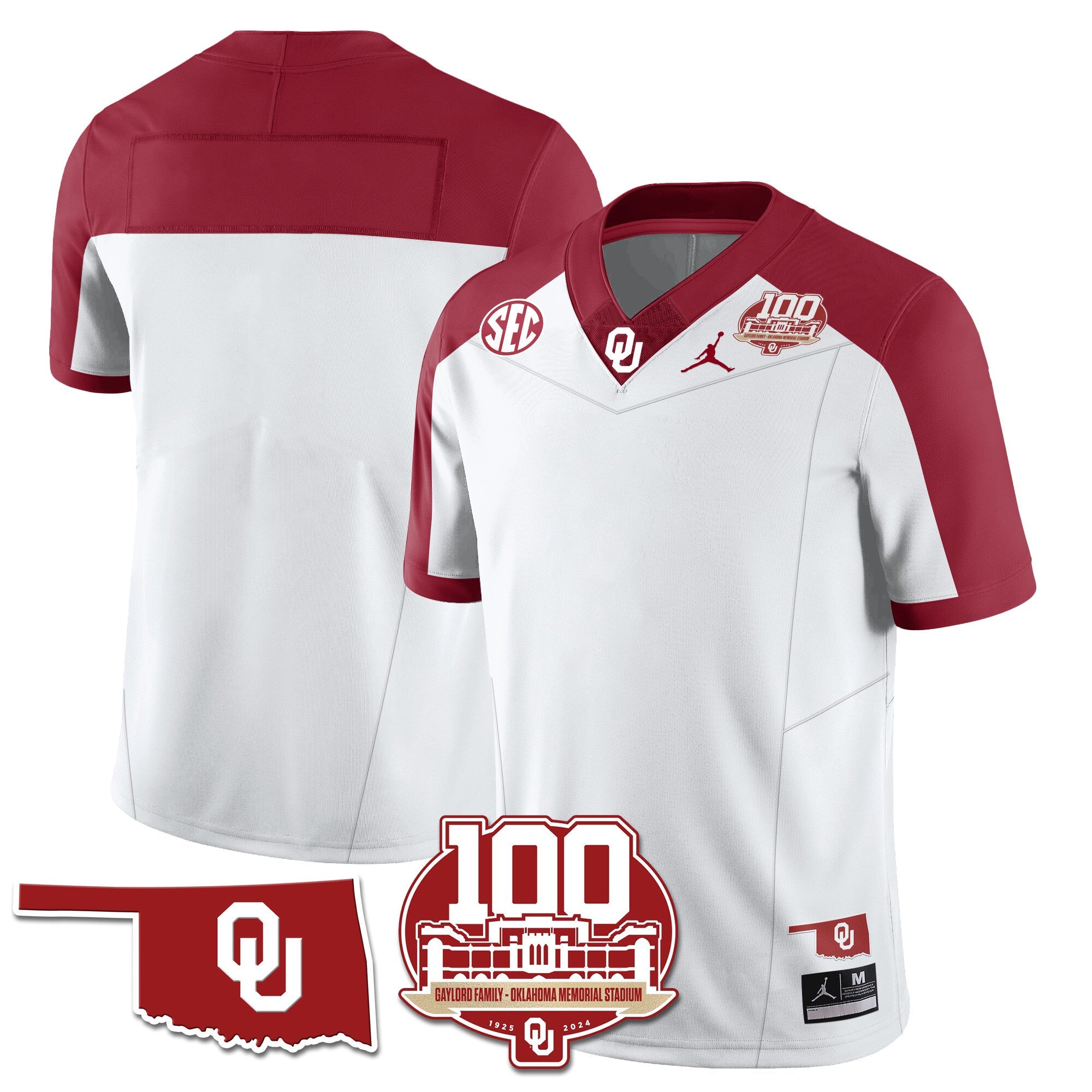 Women's Oklahoma Sooners 1946-56 Throwback Uniforms - 100th Season - All Stitched