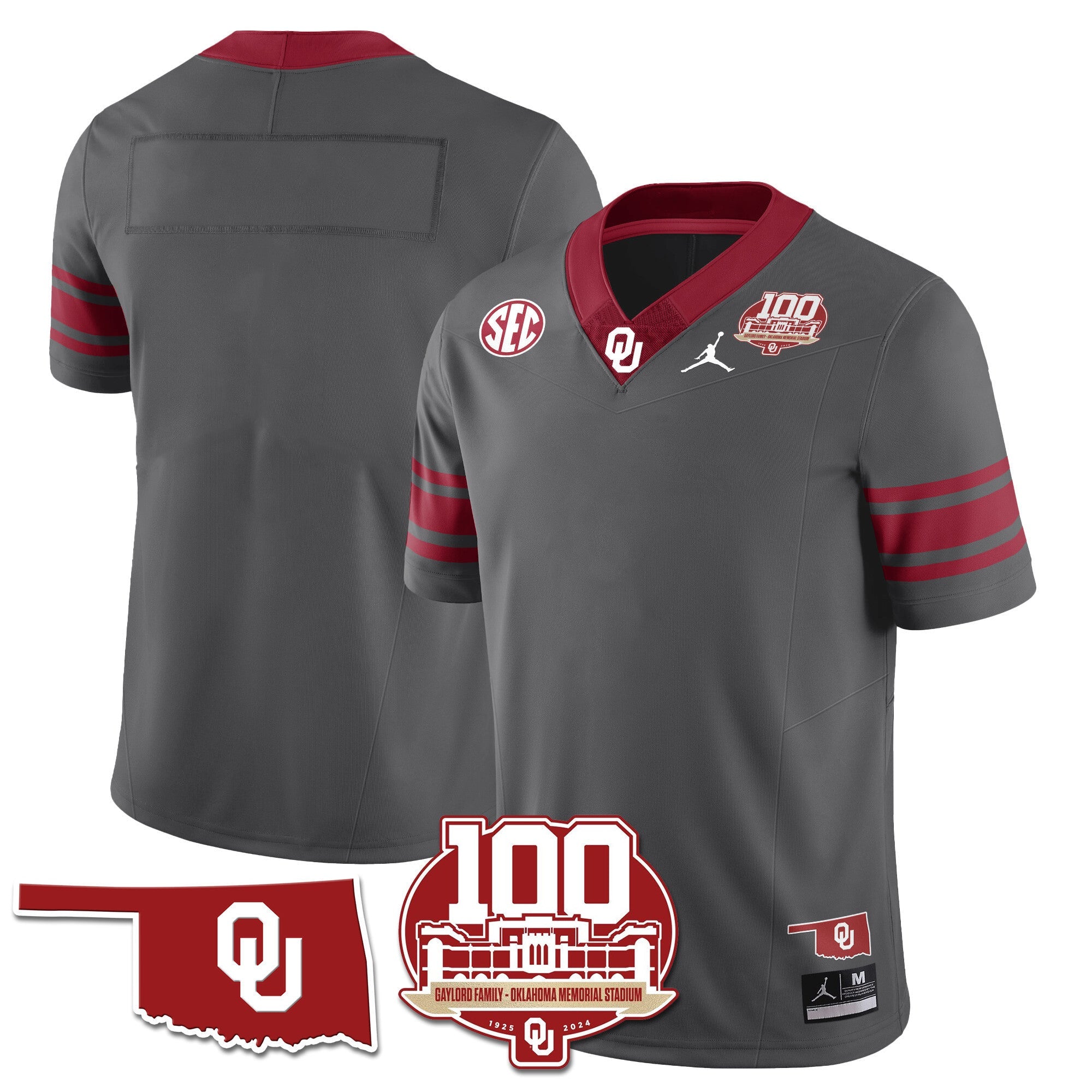 Women's Oklahoma Sooners 1946-56 Throwback Uniforms - 100th Season - All Stitched