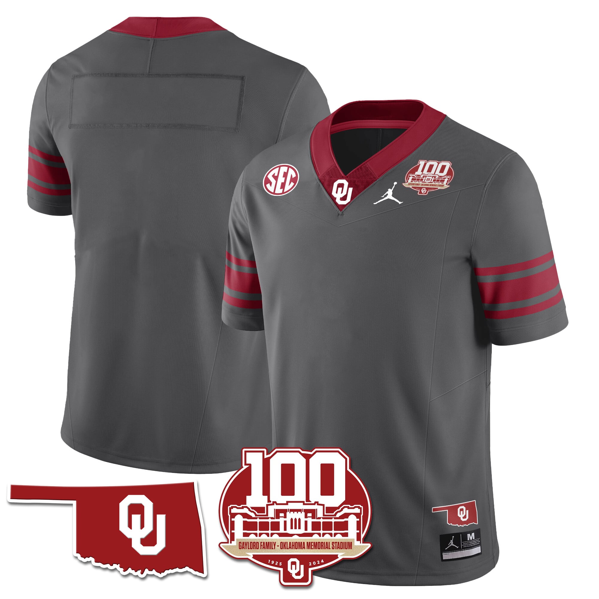 Women's Oklahoma Sooners 1946-56 Throwback Uniforms - 100th Season - All Stitched