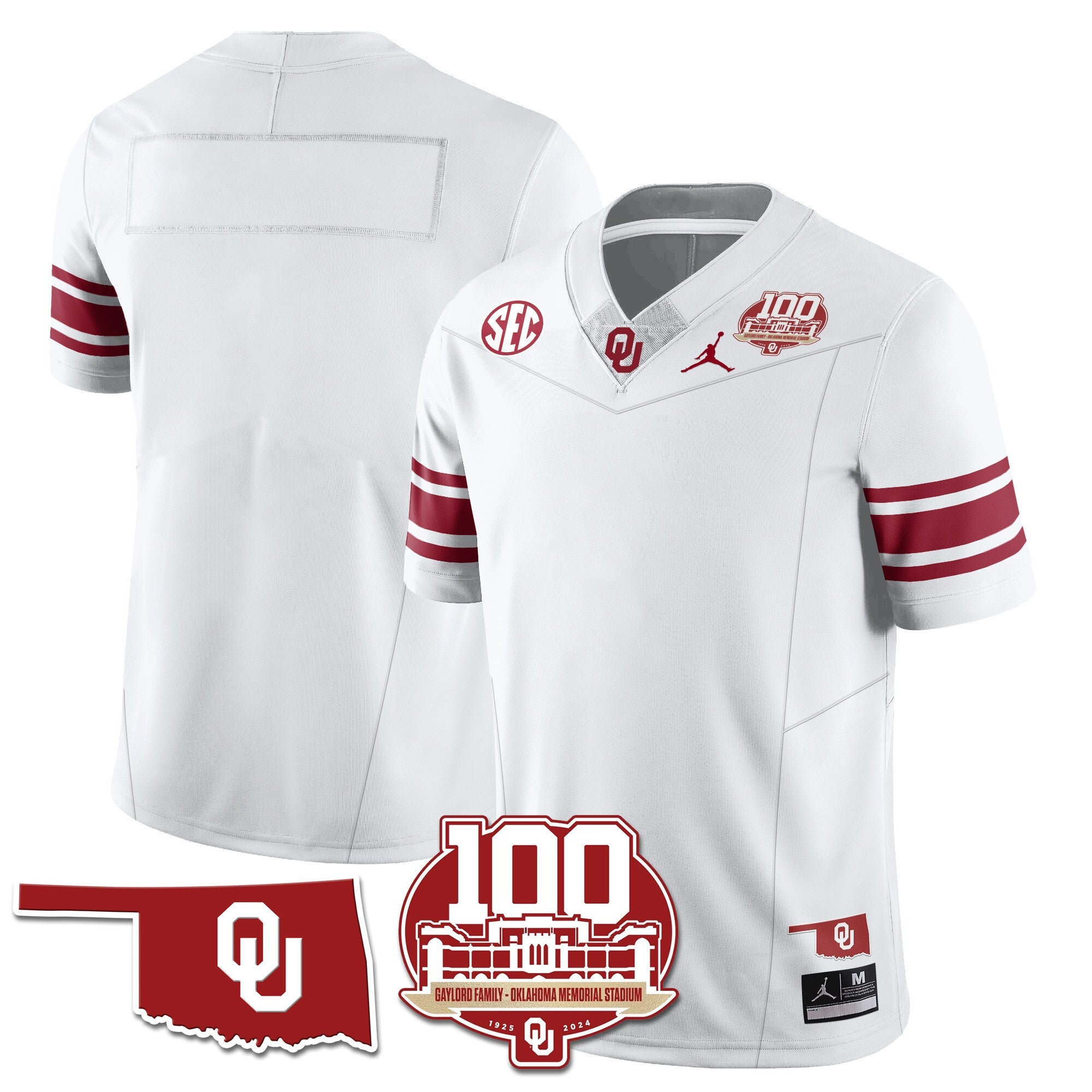 Women's Oklahoma Sooners 1946-56 Throwback Uniforms - 100th Season - All Stitched