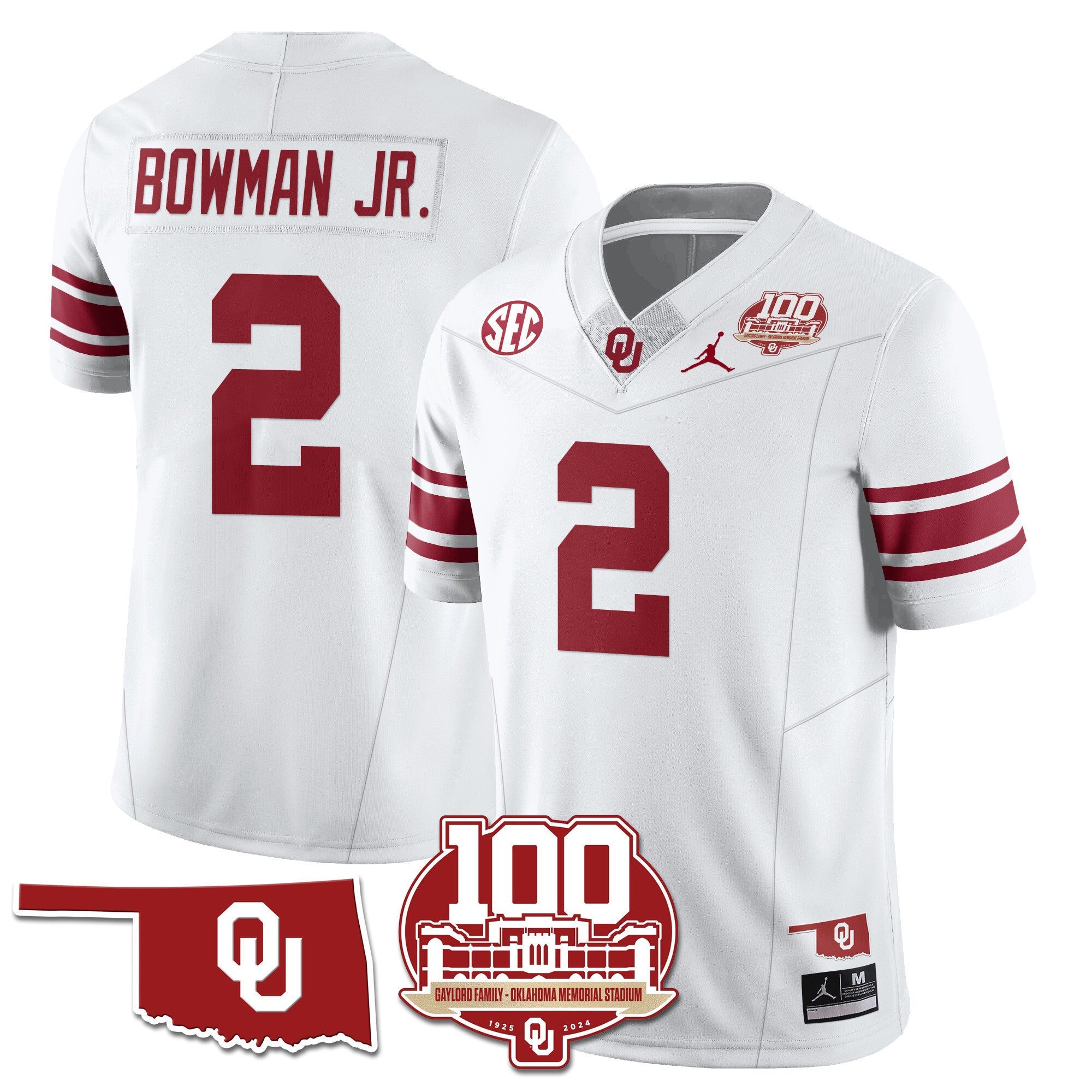 Women's Oklahoma Sooners 1946-56 Throwback Uniforms - 100th Season - All Stitched