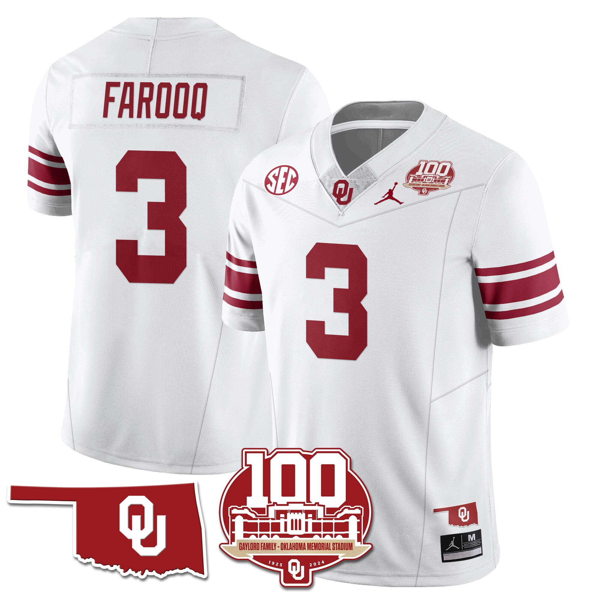 Women's Oklahoma Sooners 1946-56 Throwback Uniforms - 100th Season - All Stitched