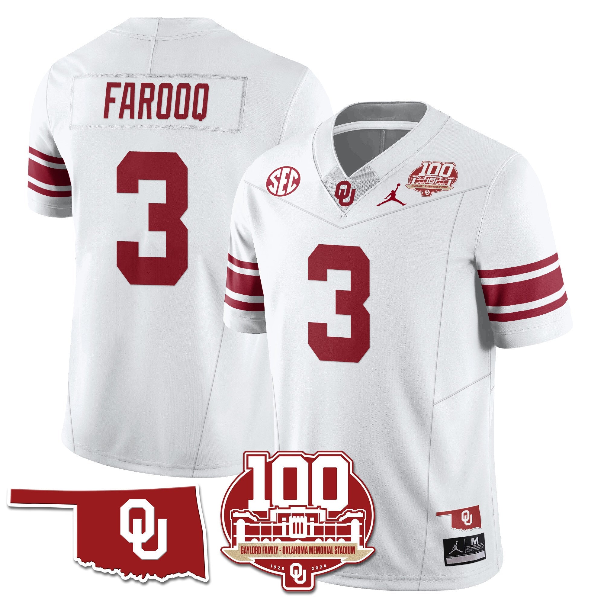 Women's Oklahoma Sooners 1946-56 Throwback Uniforms - 100th Season - All Stitched