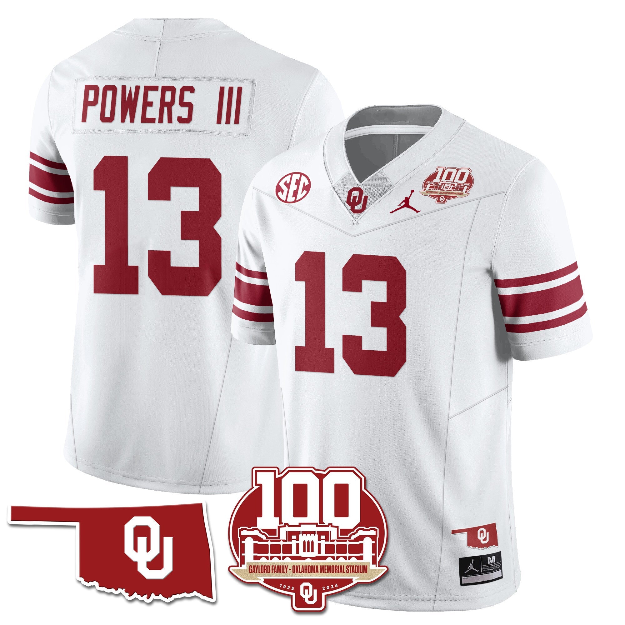 Women's Oklahoma Sooners 1946-56 Throwback Uniforms - 100th Season - All Stitched