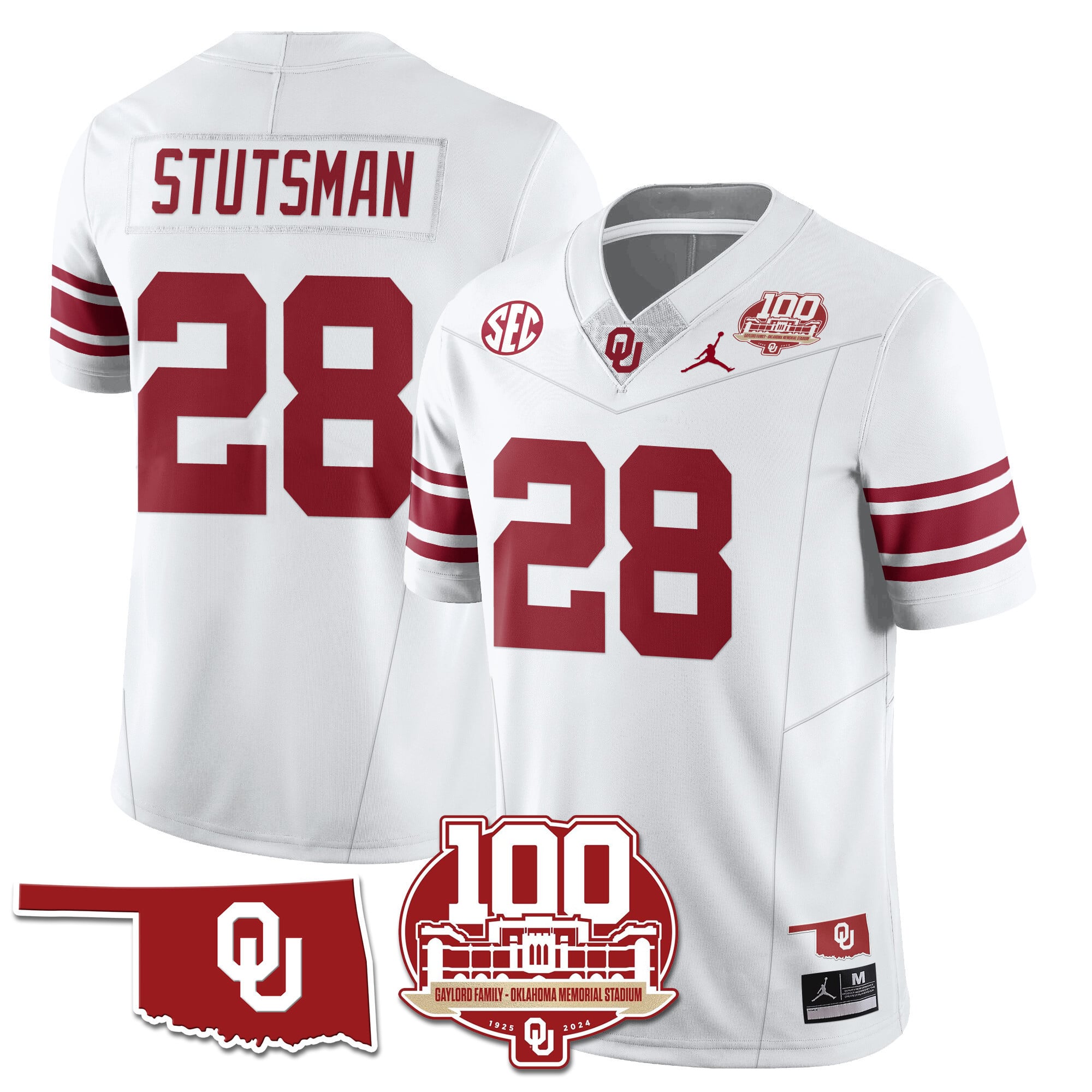 Women's Oklahoma Sooners 1946-56 Throwback Uniforms - 100th Season - All Stitched
