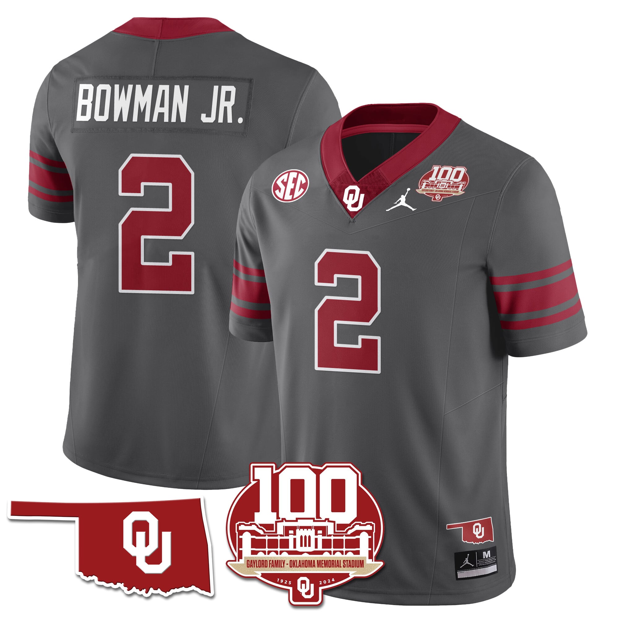 Women's Oklahoma Sooners 1946-56 Throwback Uniforms - 100th Season - All Stitched