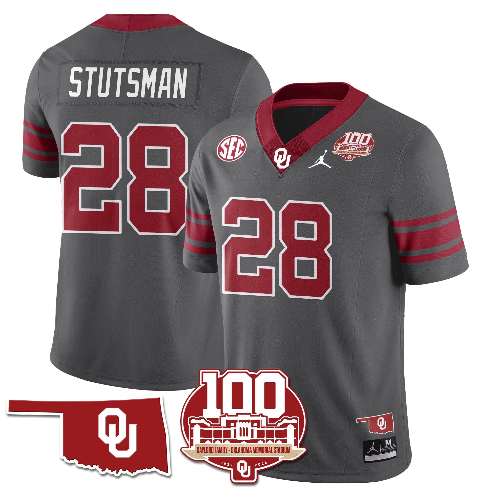 Women's Oklahoma Sooners 1946-56 Throwback Uniforms - 100th Season - All Stitched