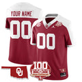 Custom Name/Gender Oklahoma Sooners 1946-56 Throwback Uniforms - 100th Season - All Stitched