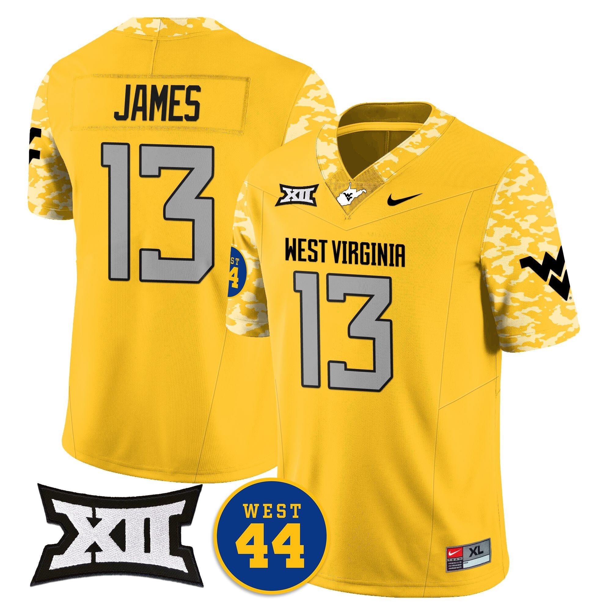 Women's West Virginia Mountaineers 2024 Vapor Limited Jersey - All Stitched - Honor Jerry West