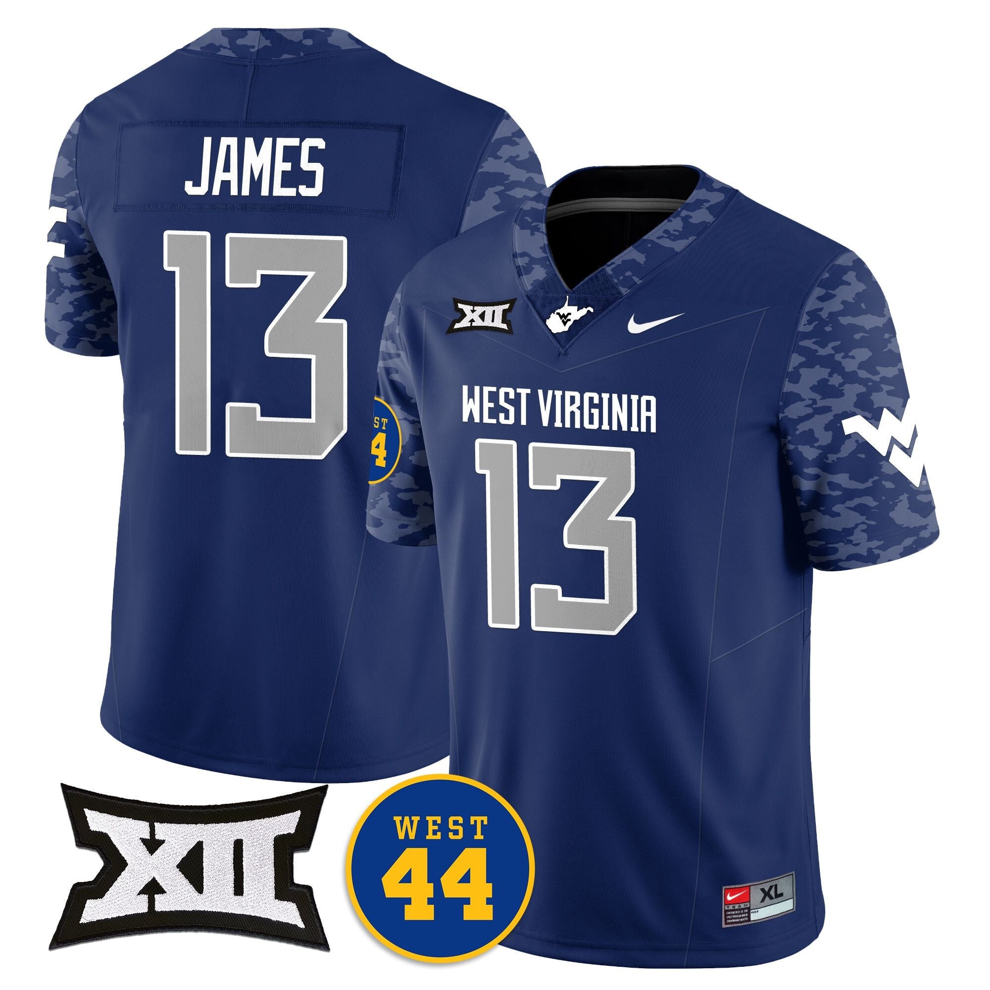Women's West Virginia Mountaineers 2024 Vapor Limited Jersey - All Stitched - Honor Jerry West