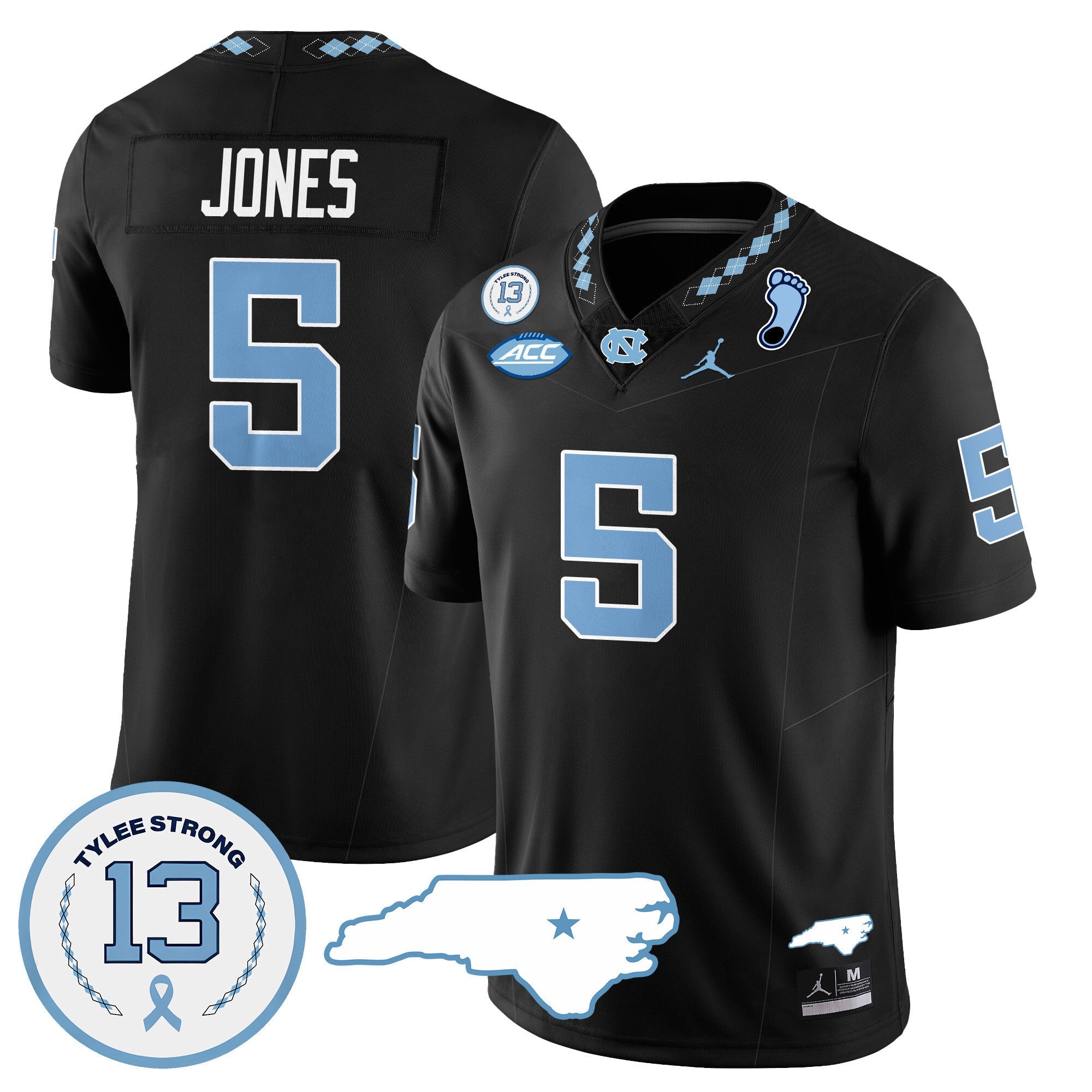 Men's North Carolina Tar Heels Football 2024 Vapor Jersey - All Stitched