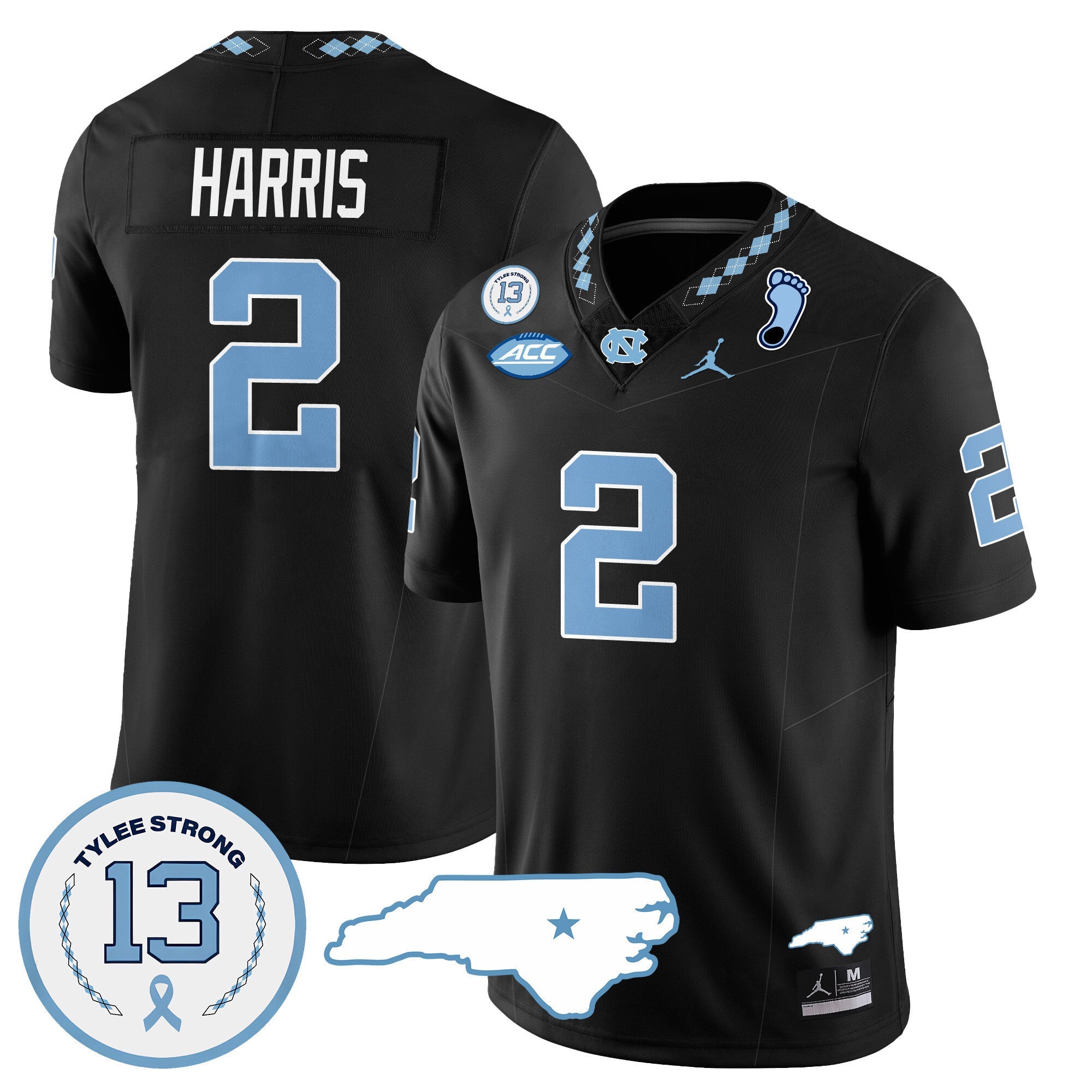 Men's North Carolina Tar Heels Football 2024 Vapor Jersey - All Stitched