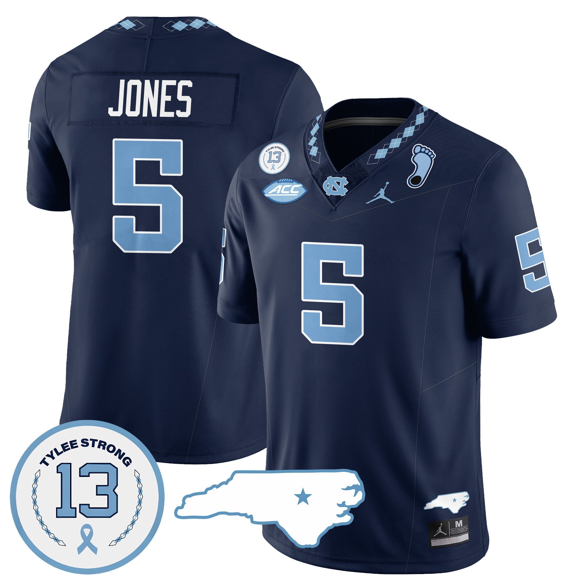 Men's North Carolina Tar Heels Football 2024 Vapor Jersey - All Stitched