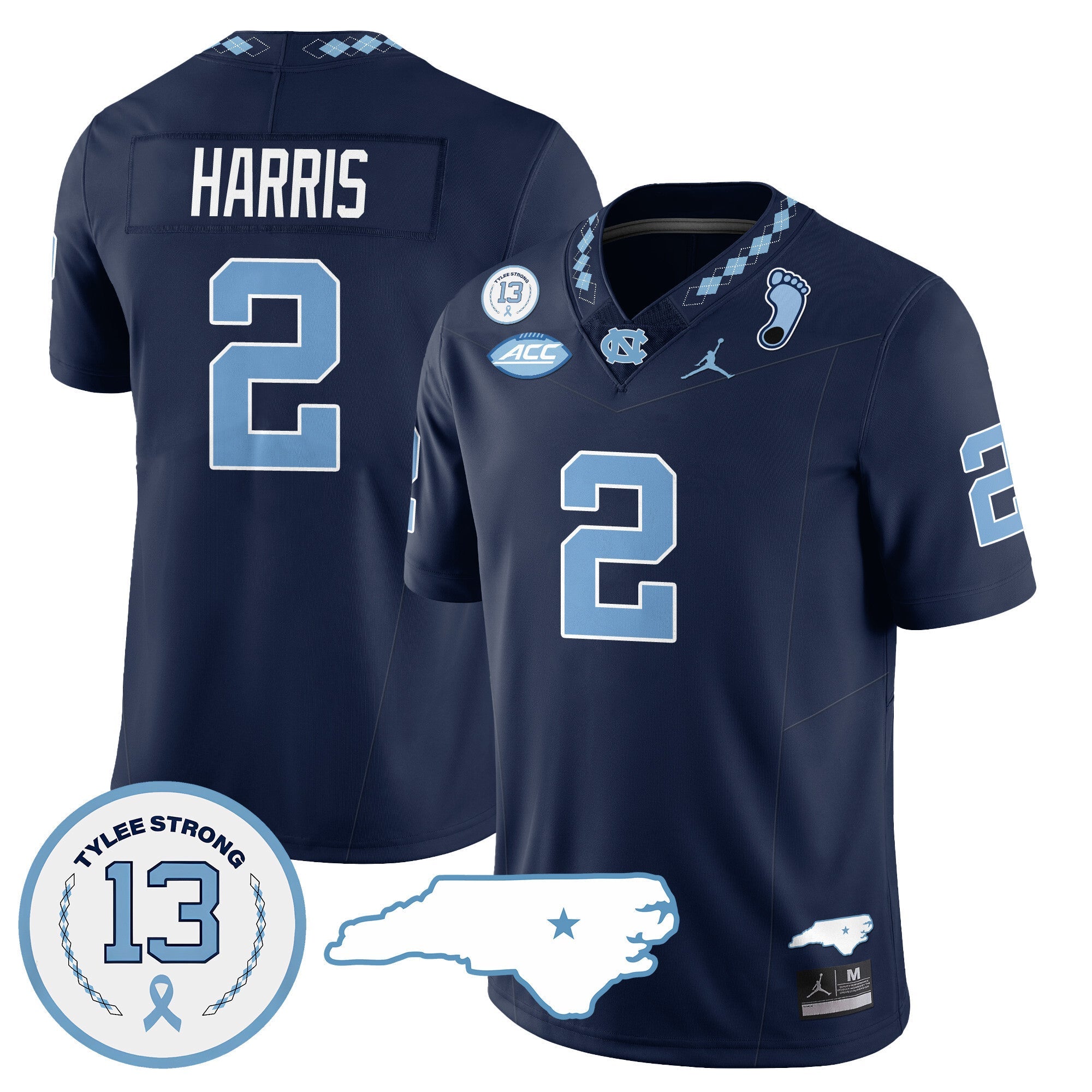 Men's North Carolina Tar Heels Football 2024 Vapor Jersey - All Stitched