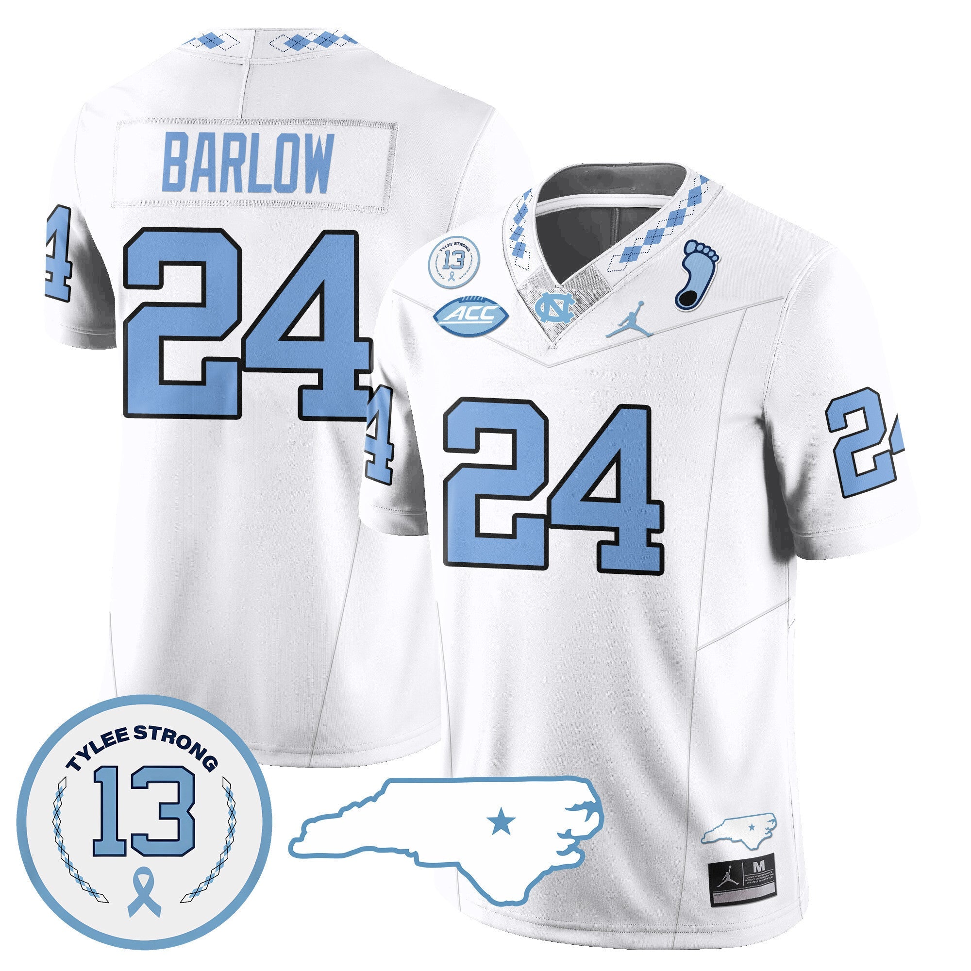 Men's North Carolina Tar Heels Football 2024 Vapor Jersey - All Stitched