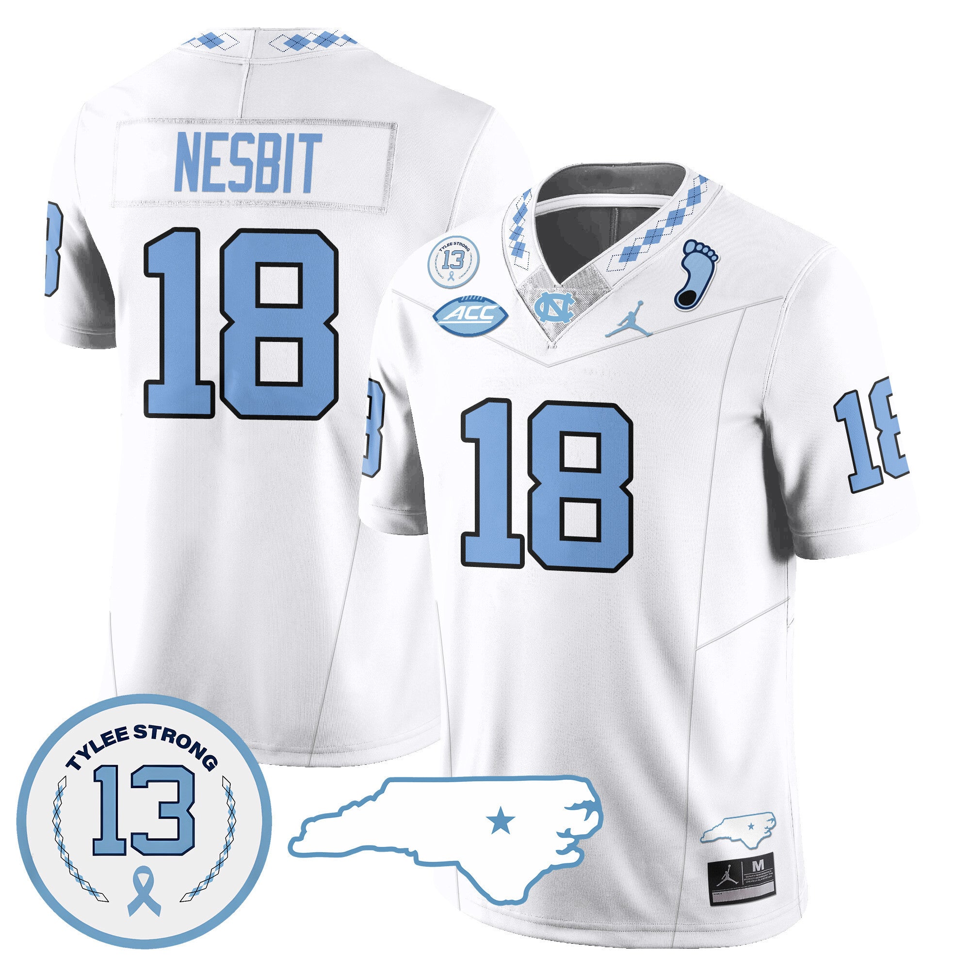Men's North Carolina Tar Heels Football 2024 Vapor Jersey - All Stitched