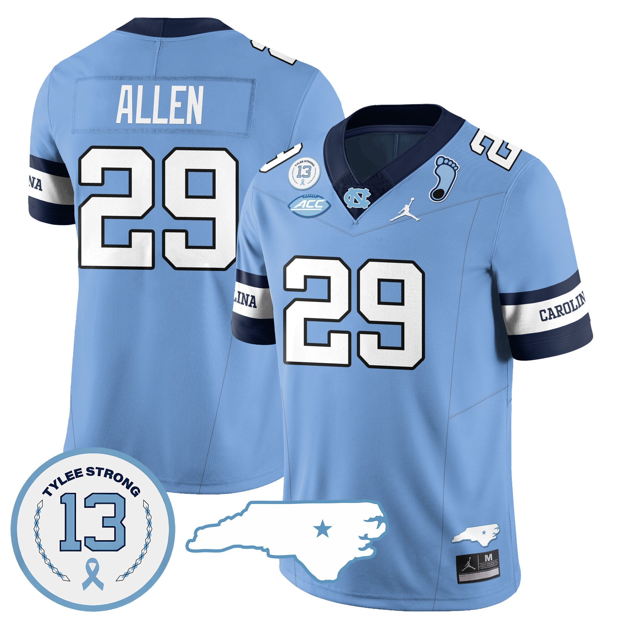 Men's North Carolina Tar Heels Football 2024 Vapor Jersey - All Stitched