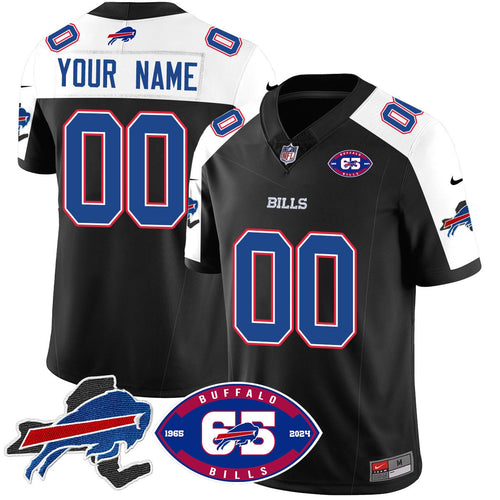 Custom Name/Gender Bills 1959 - 2024 - The Bills Jersey - All Stitched