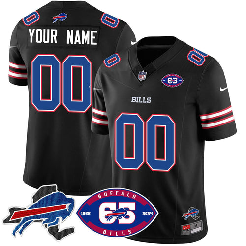 Custom Name/Gender Bills 1959 - 2024 - The Bills Jersey - All Stitched